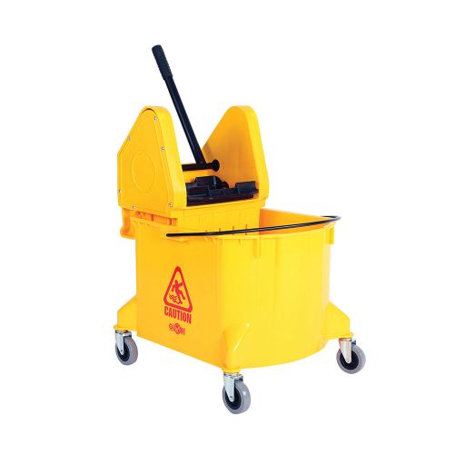 Seau de nettoyage avec essoreuse — 40 pintes, jaune