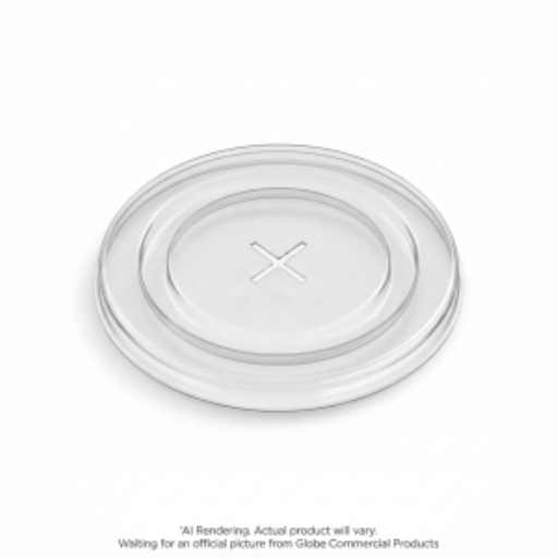 Couvercles plats transparents Globe pour gobelets froids — 50 unités