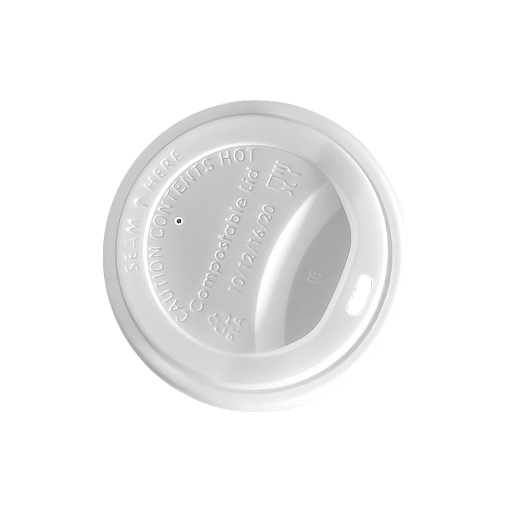 Couvercles plats transparents Globe pour gobelets froids — 50 unités