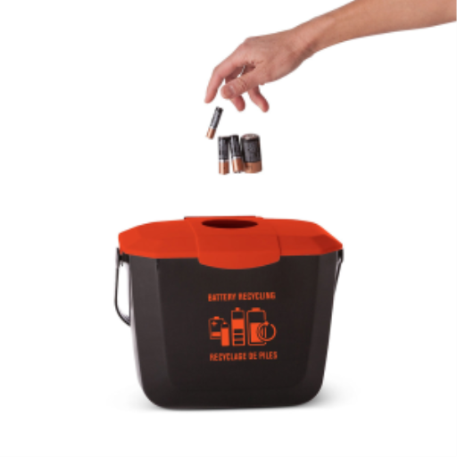 Bac de collecte pour piles Globe — 2 gallons