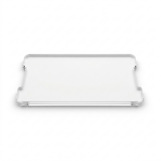 A crisp hero shot of the white Dremel 3D20 build platform, perfectly centered on a pure white background.