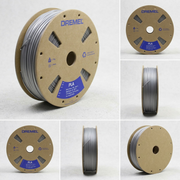 A product matrix showing multiple Dremel-branded 3D PLA filament spools, all silver-grey, displayed from various angles.