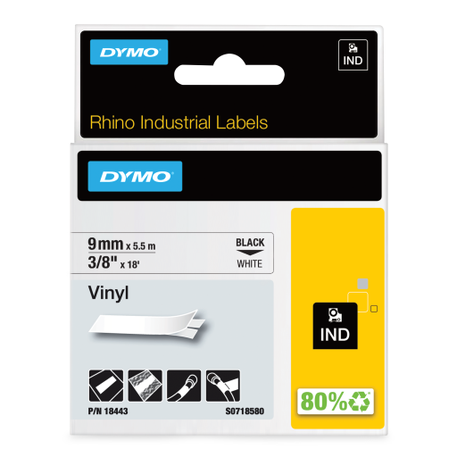Étiquettes DYMO Rhino — jaune