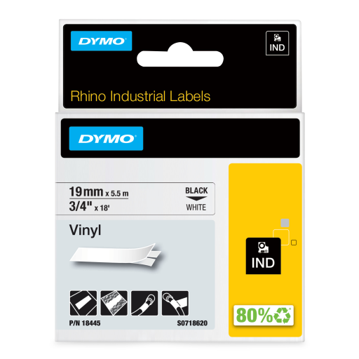 Étiquettes DYMO Rhino — blanc