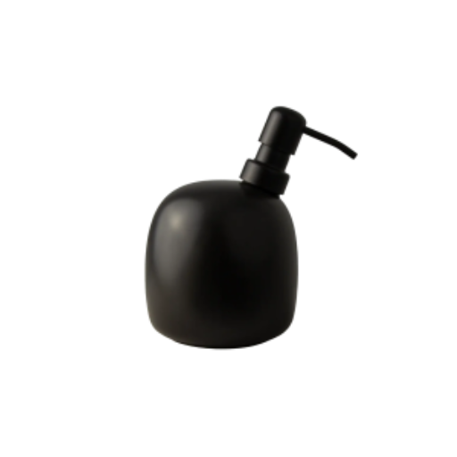 Distributeur de savon Kiwi Happy Sinks — céramique noir mat et acier