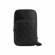 Bugatti Rick Ross Sling Bag, PU Phantom Black, in a centered e-commerce hero shot on white.