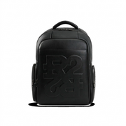 Bugatti Phantom black embossed backpack, centered hero shot on white.
