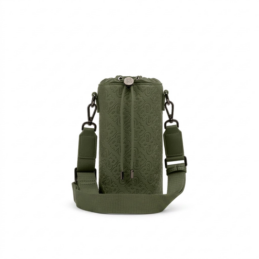 Bugatti Rick Ross Champagne Bag in PU Grit Green.