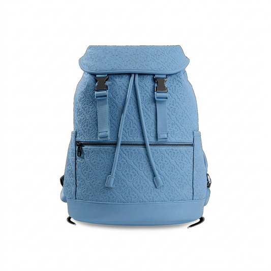 Hero shot of Bugatti Rick Ross Backpack PU Drift Blue on a pure white background.
