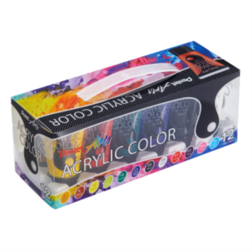 Peinture acrylique Pentel Arts — ensemble de 12 couleurs