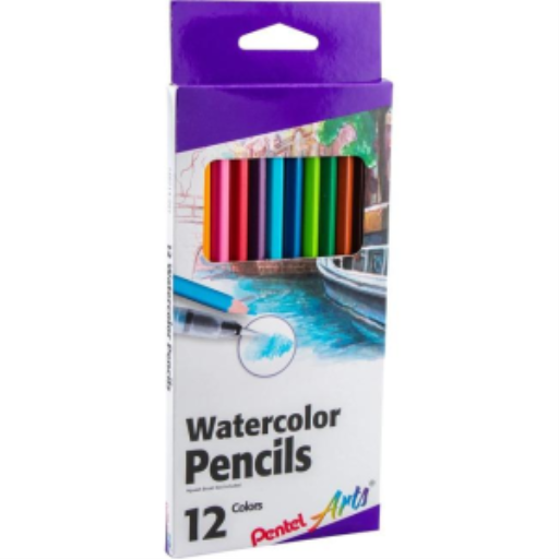 Crayons aquarellables Pentel Arts — 12 couleurs