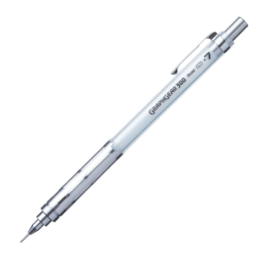 Porte-mine GraphGear 300 Pentel — 0,7 mm, accents blancs