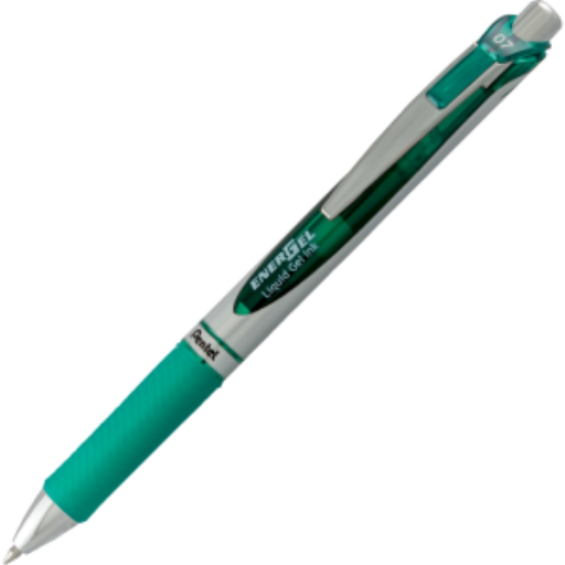 Stylo gel rétractable EnerGel Pentel — 0,7 mm, encre verte