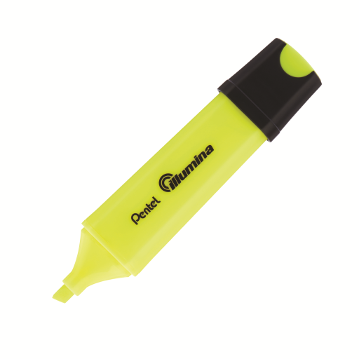 Surligneur Pentel Illumina — pointe biseautée, jaune
