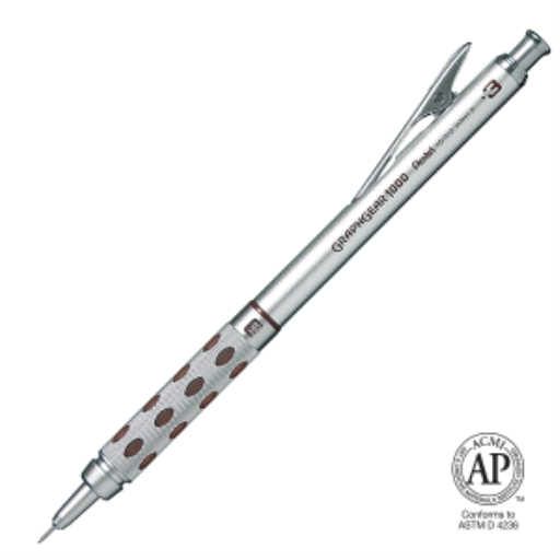 Porte-mine Pentel GraphGear 1000 — 0,3 mm, corps brun, étui cadeau