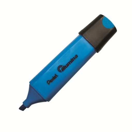 Surligneur Pentel Illumina — pointe biseautée, bleu ciel