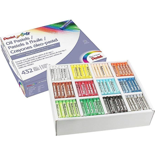 Pastels à l’huile Pentel Arts — format classe, 432 pastels