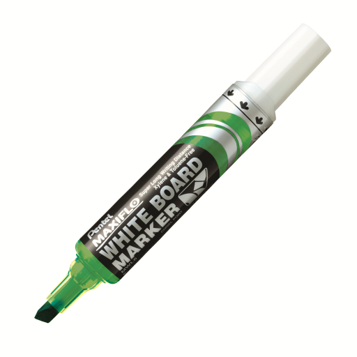 Marqueur effaçable Maxiflo Pentel — pointe biseautée, 2,0/5,7 mm, vert