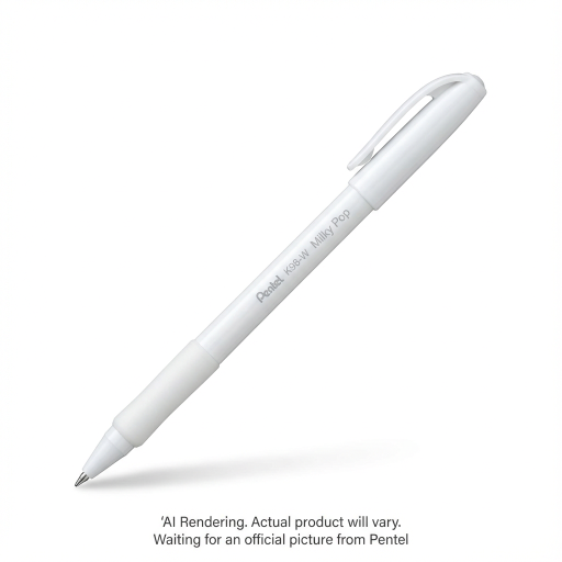 Stylo gel Milky Pop Pastel Pentel — 0,8 mm, blanc