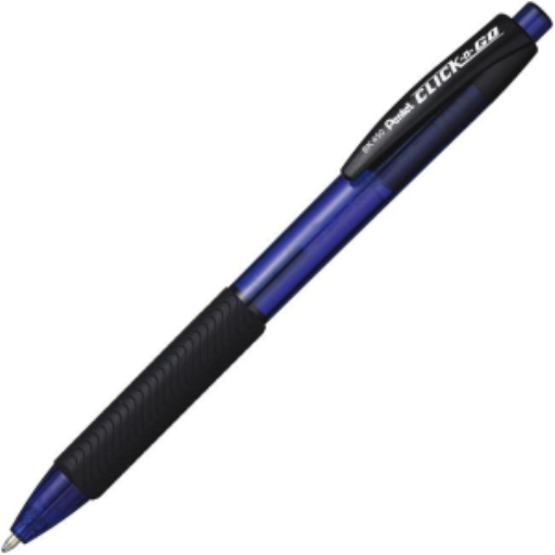 Stylo à bille Click-N-Go rétractable Pentel — 1,0 mm, bleu