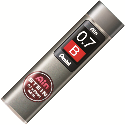 Mines Ain Stein Pentel — 0,7 mm, B, tube de 40 mines