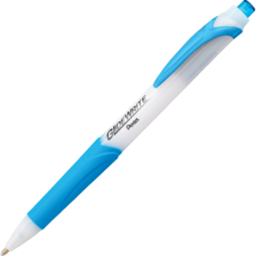 Stylo à bille GlideWrite TechnIFlo Pentel — 1,0 mm, pointe large, bleu ciel