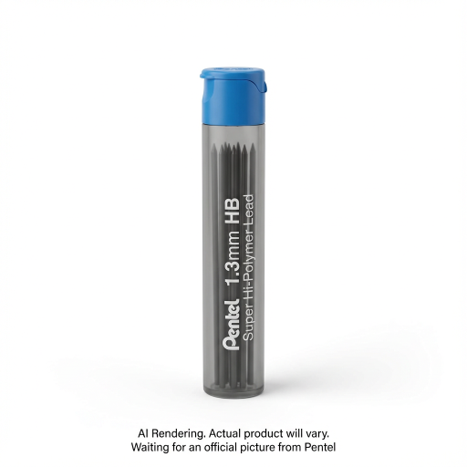 Mines Super Hi-Polymer Pentel — 1,3 mm, HB, tube de 8 mines