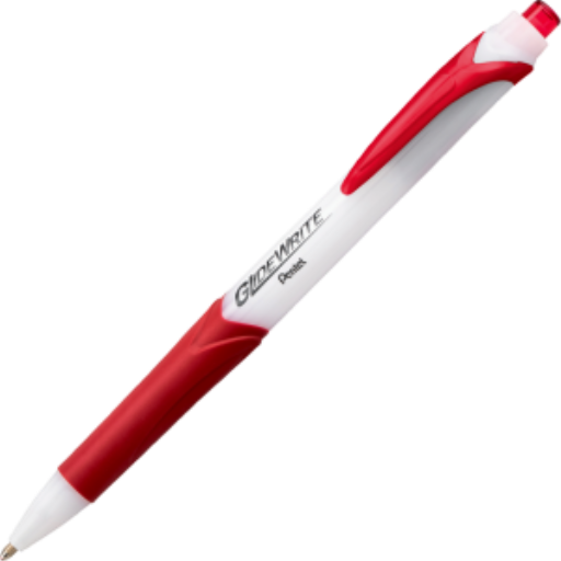 Stylo à bille GlideWrite TechnIFlo Pentel — 1,0 mm, pointe large, rouge