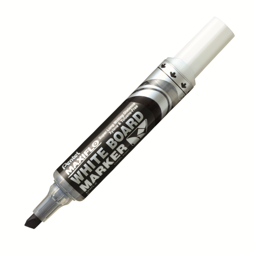 Marqueur pour tableau blanc Pentel Maxiflo — pointe biseautée 2,0/5,7 mm, encre noire