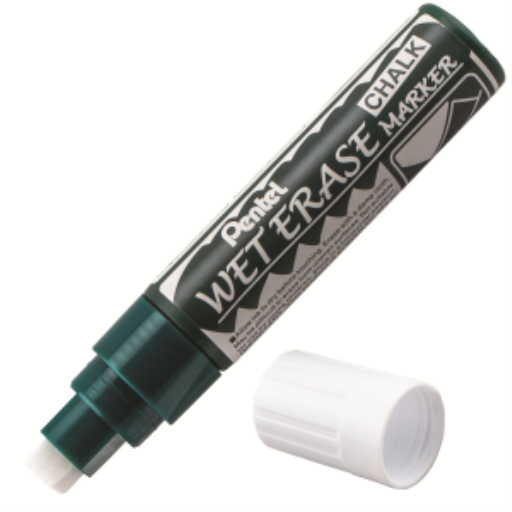 Marqueur effaçable humide Pentel Arts — pointe biseautée jumbo, encre blanche