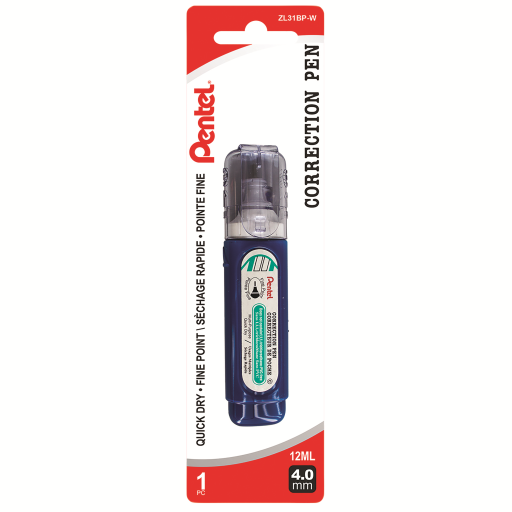 Correcteur liquide à pointe fine Pentel — 12 ml, paquet de 1