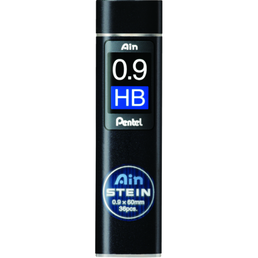 Mines Pentel Ain Stein — 0,9 mm, HB, 36 mines par tube