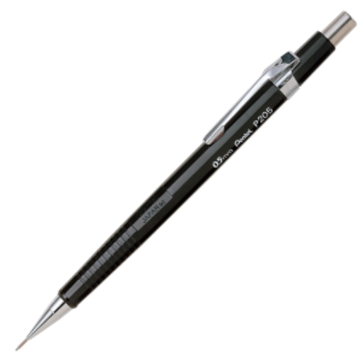 Porte-mine Pentel P200 — 0,5 mm, baril noir