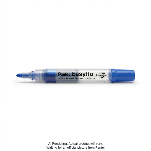 Marqueur pour tableau blanc Pentel Easyflo — 6,0 mm, pointe ogive, encre bleue