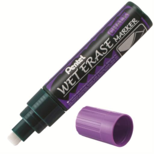 Marqueur craie effaçable Pentel Arts — pointe biseautée jumbo, encre violette