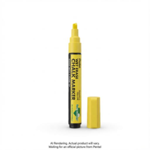Marqueur craie effaçable Pentel Arts — petite pointe biseautée, encre jaune