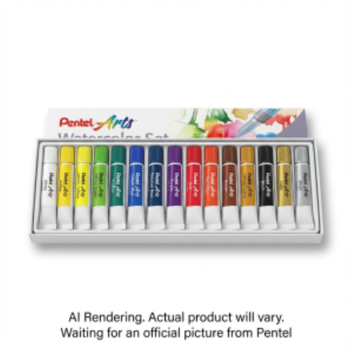 Peinture aquarelle Pentel Arts — paquet de 15, couleurs assorties