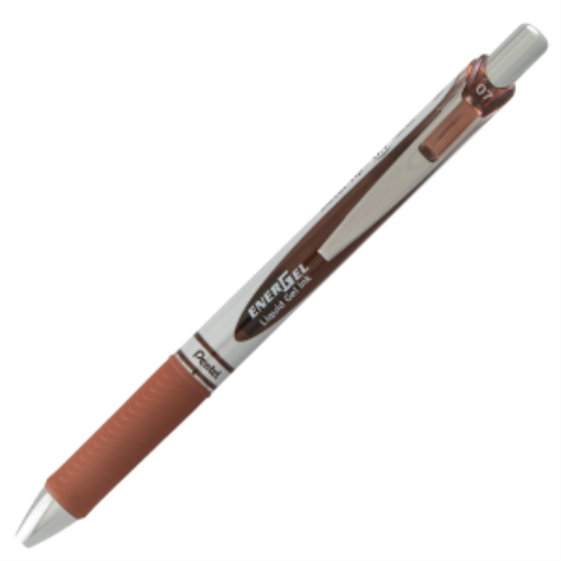 Stylo gel Pentel EnerGel — 0,7 mm, encre brune