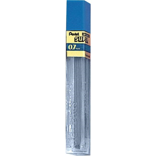 Mines Pentel Hi-Polymer Super — 0,7 mm, 2H, 12 mines par tube