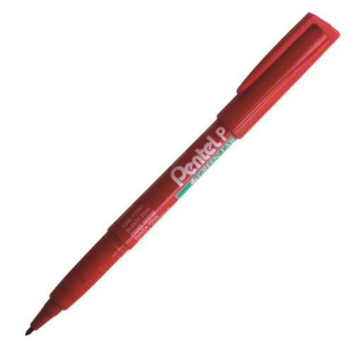 Marqueur permanent Pentel Green Label — 2,0 mm, pointe ogive, encre rouge