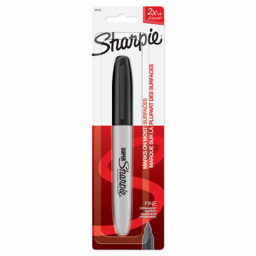 Marqueur permanent Sharpie Super — pointe fine, noir