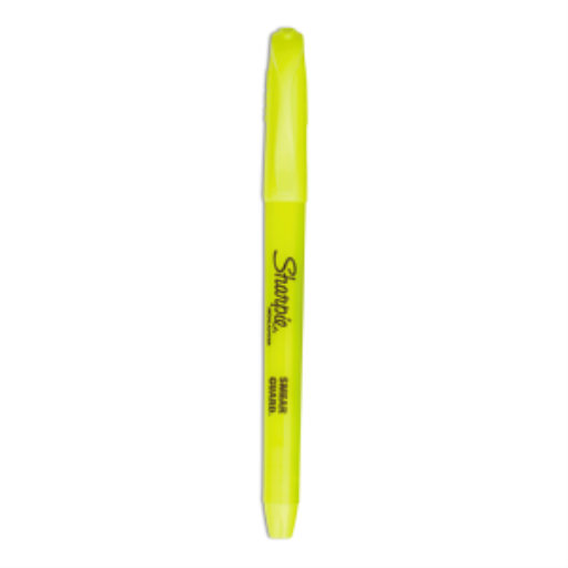Surligneur Sharpie — pointe biseautée étroite, jaune