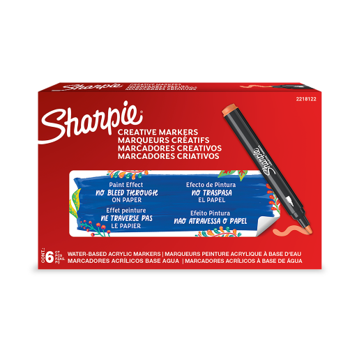 Marqueur peinture acrylique Sharpie Creative — pointe ogive, orange