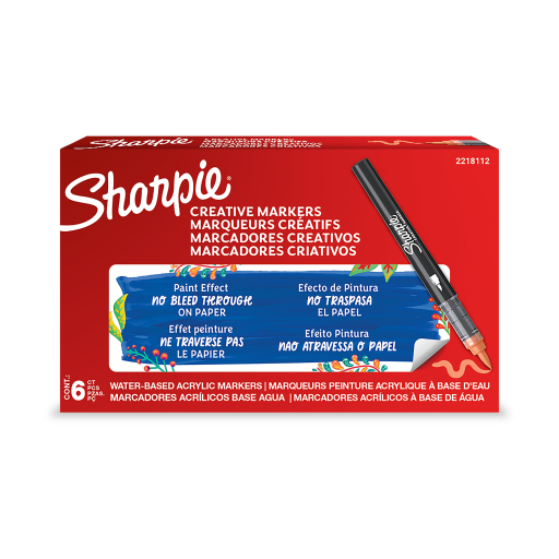 Marqueur peinture acrylique Sharpie Creative — pointe pinceau, orange