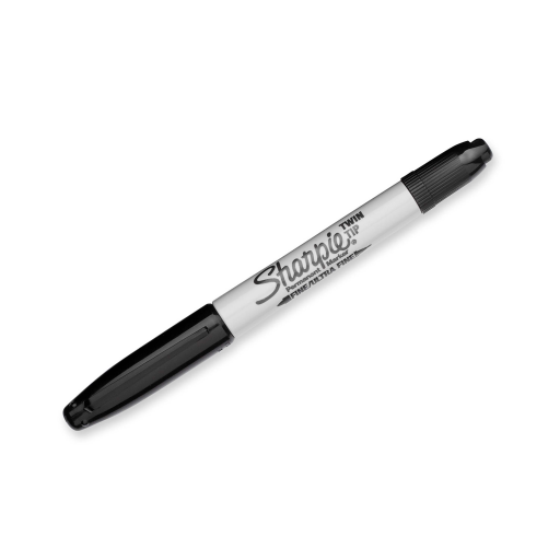 Marqueur permanent Sharpie à double pointe — pointe fine et pointe ultra fine, noir, 1 unité