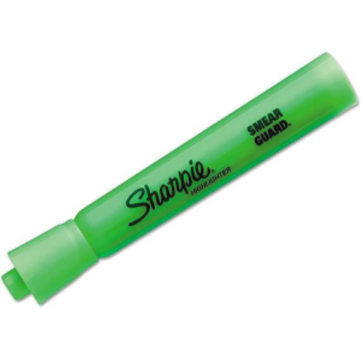 Surligneur Sharpie Tank — pointe biseautée, vert, 1 unité