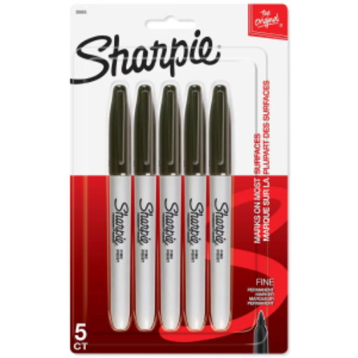 Marqueurs permanents Sharpie paquet de 5