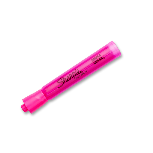 Surligneur Sharpie Tank — pointe biseautée, rose, 1 unité