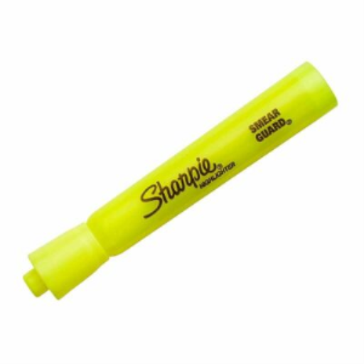 Surligneur Sharpie Tank — pointe biseautée, jaune fluorescent, 1 unité