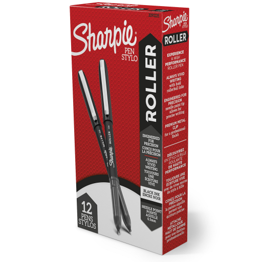 Stylo rollerball Sharpie — pointe aiguille, 0,5 mm, noir, 1 unité